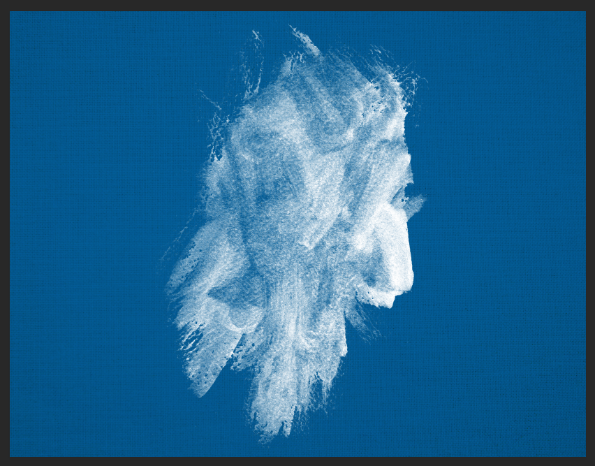 whole brushstroke in canvas